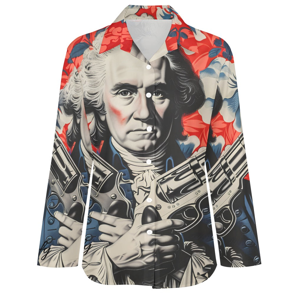 George Washington Slay Women's Hem Shirt by Hawaiify