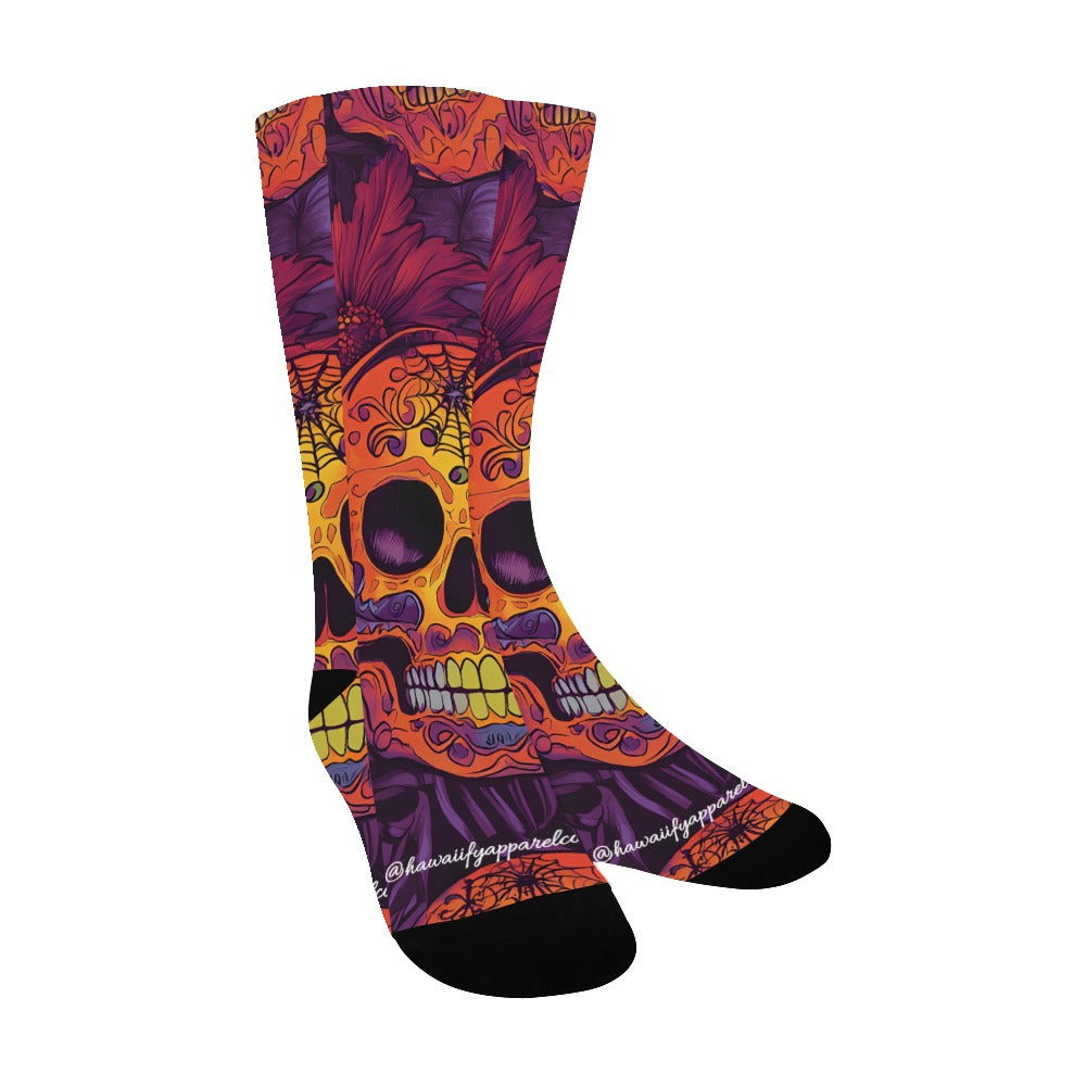 Dia de los Muertos Sunset Custom Socks