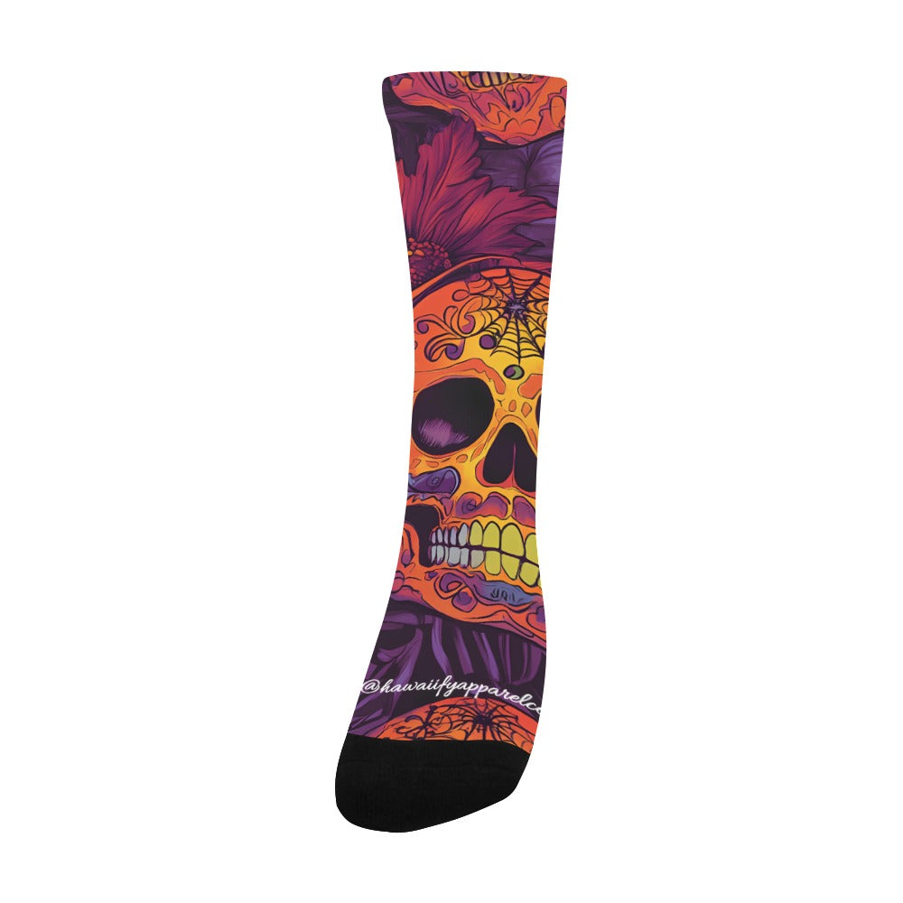 Dia de los Muertos Sunset Custom Socks