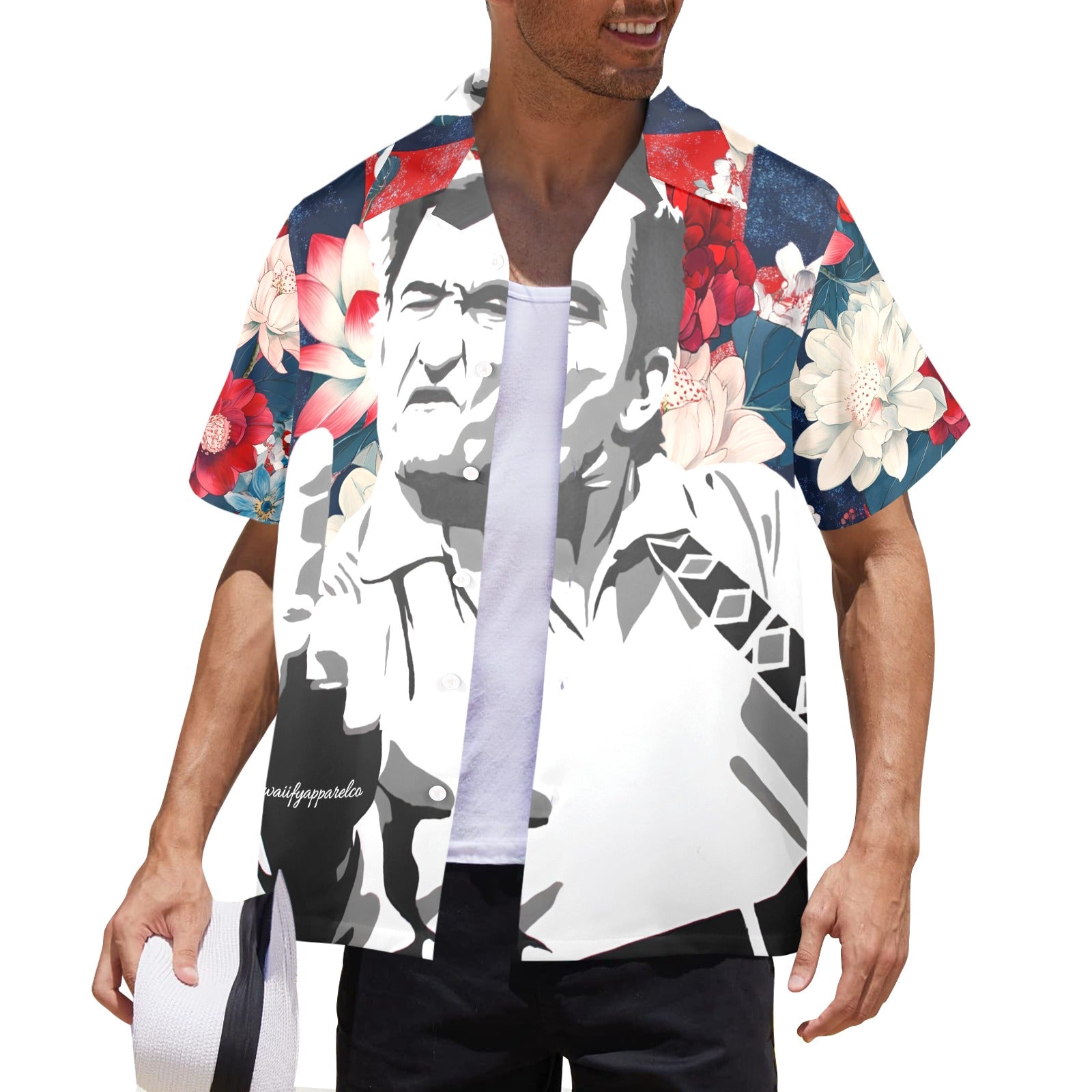 Johnny Cash USA Men's All Over Print Hawaiian Shirt