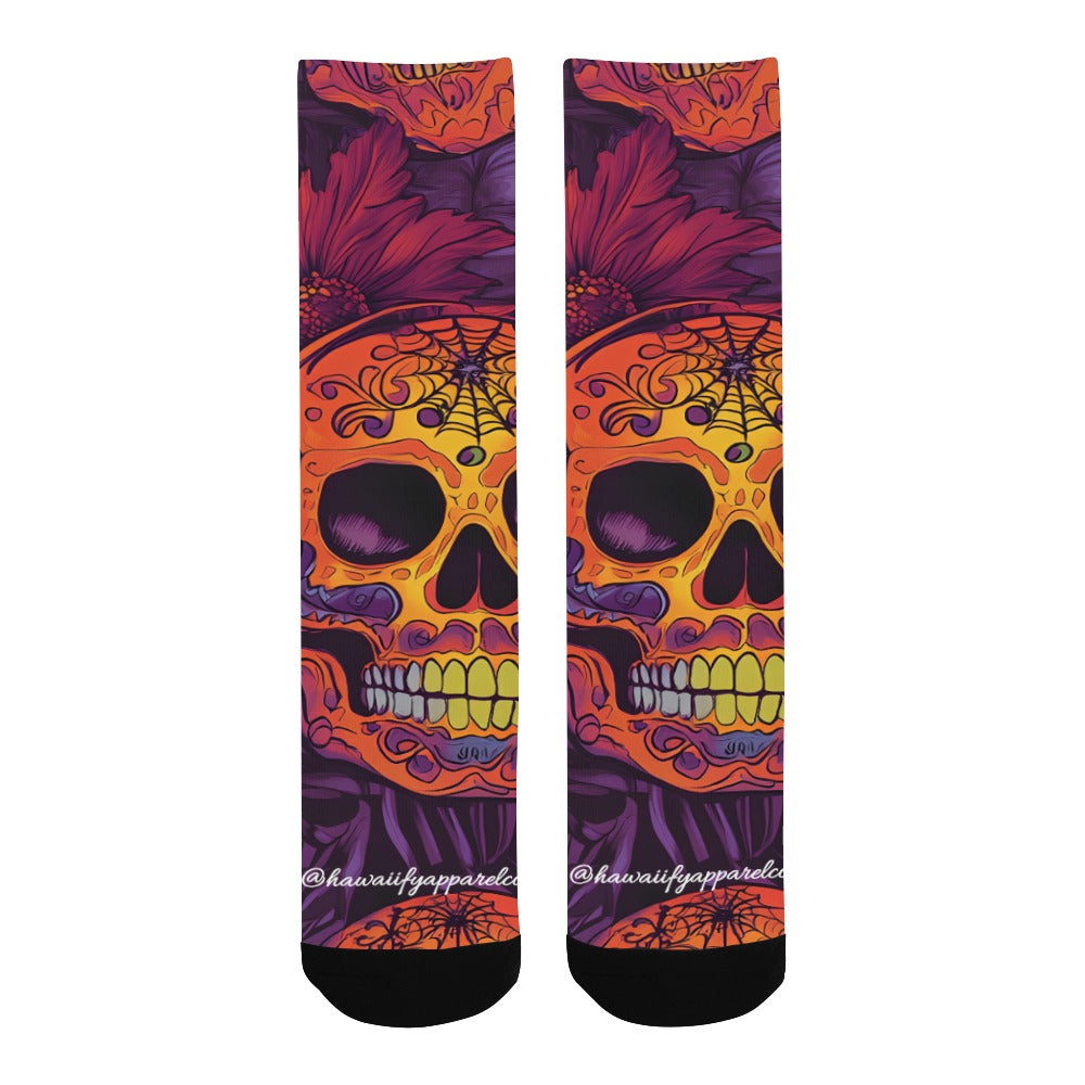 Dia de los Muertos Sunset Custom Socks