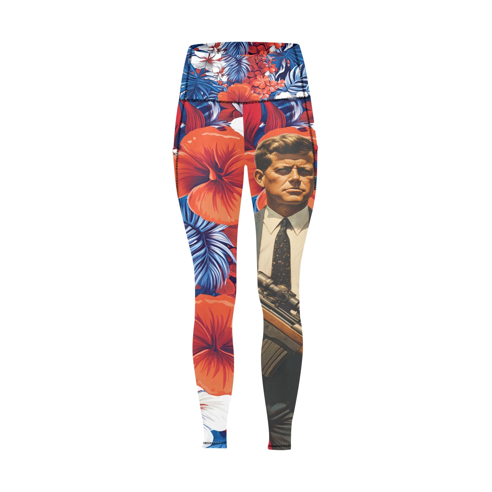 JFK USA All Over Print Leggings with Pockets