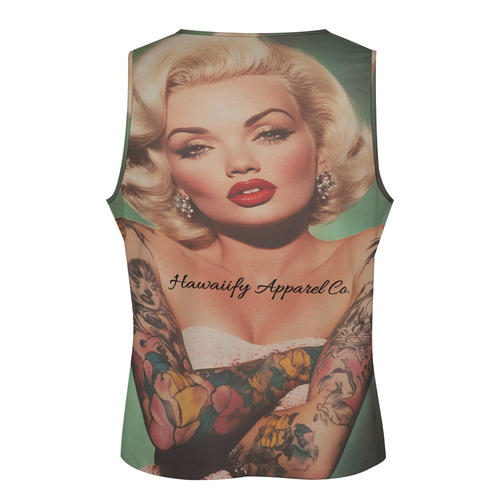 Marilyn Monroe Tatted Chest Piece Tank Top