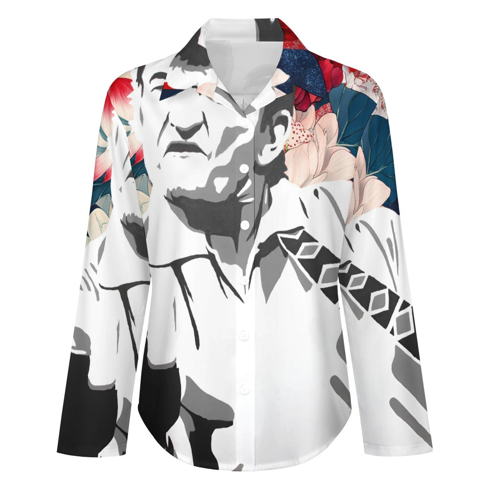 Johnny Cash USA Cropped Hem Shirt
