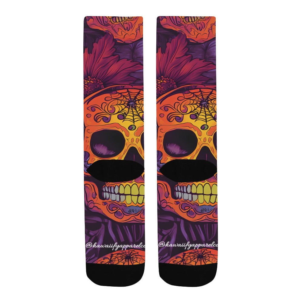 Dia de los Muertos Sunset Custom Socks