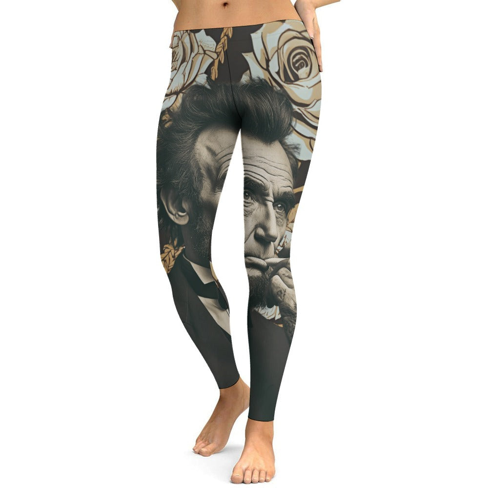 Abraham Lincoln Hand Tats Tight Yoga Pants