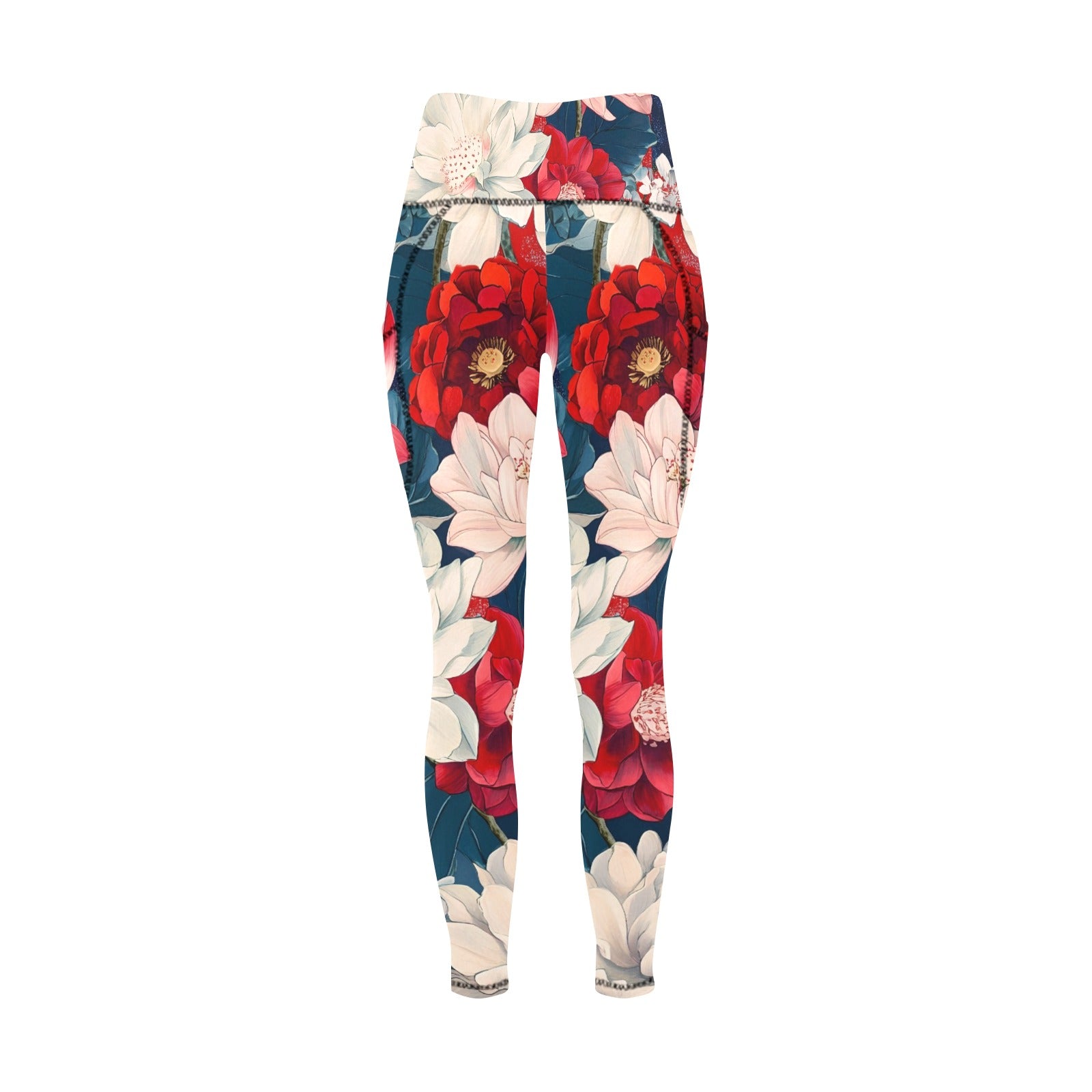 Johnny Cash USA All Over Print Leggings with Pockets