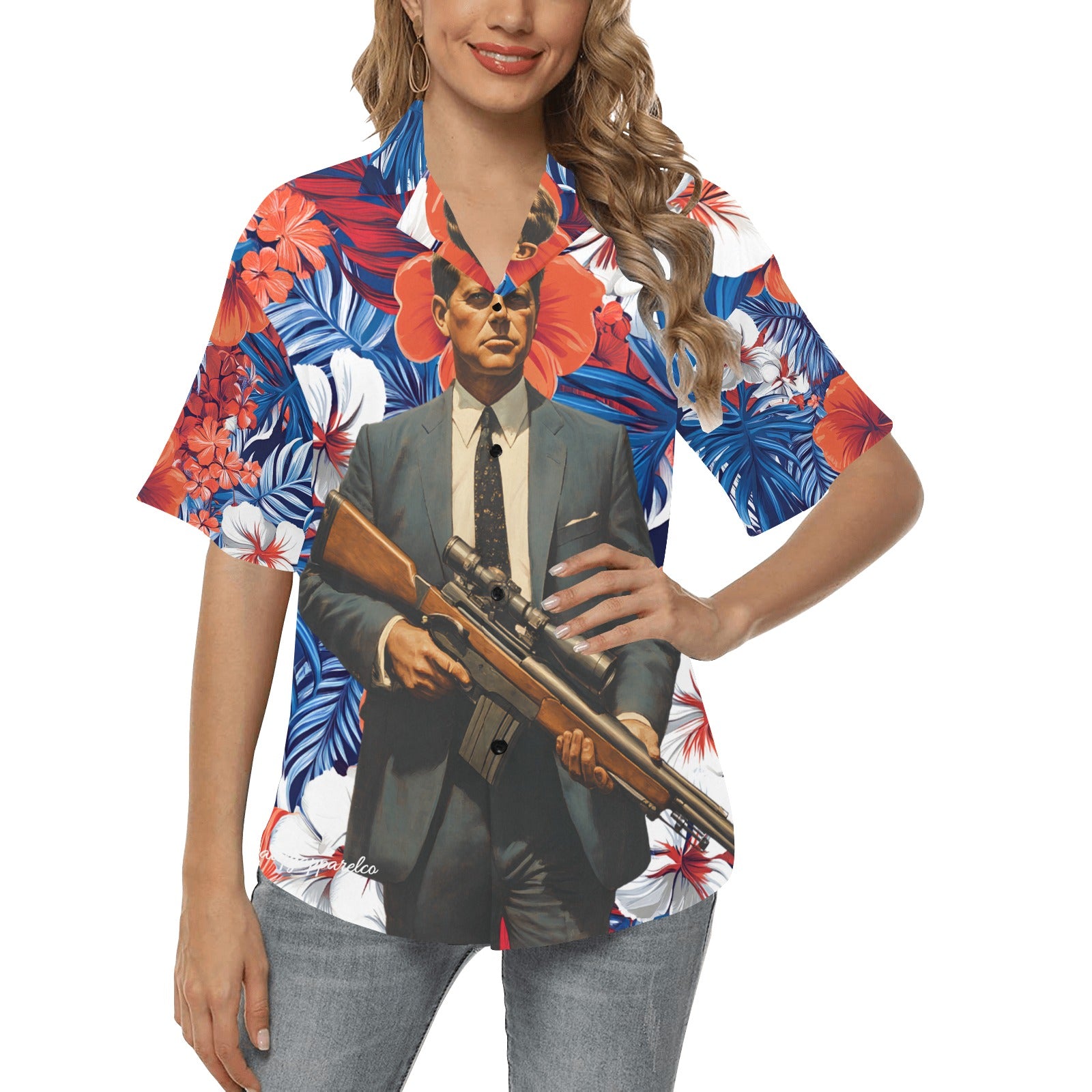 JFK USA Women's Hawaiian Shirt