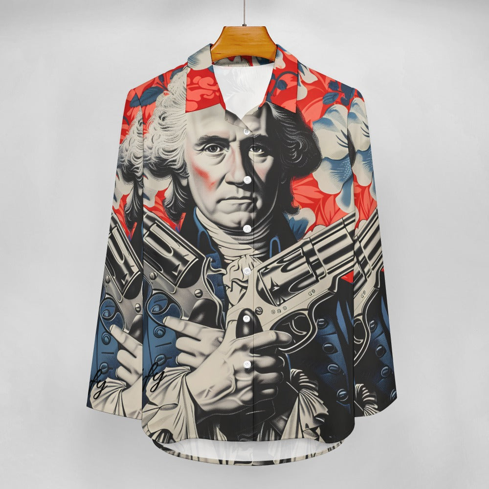 George Washington Slay Women's Hem Shirt by Hawaiify