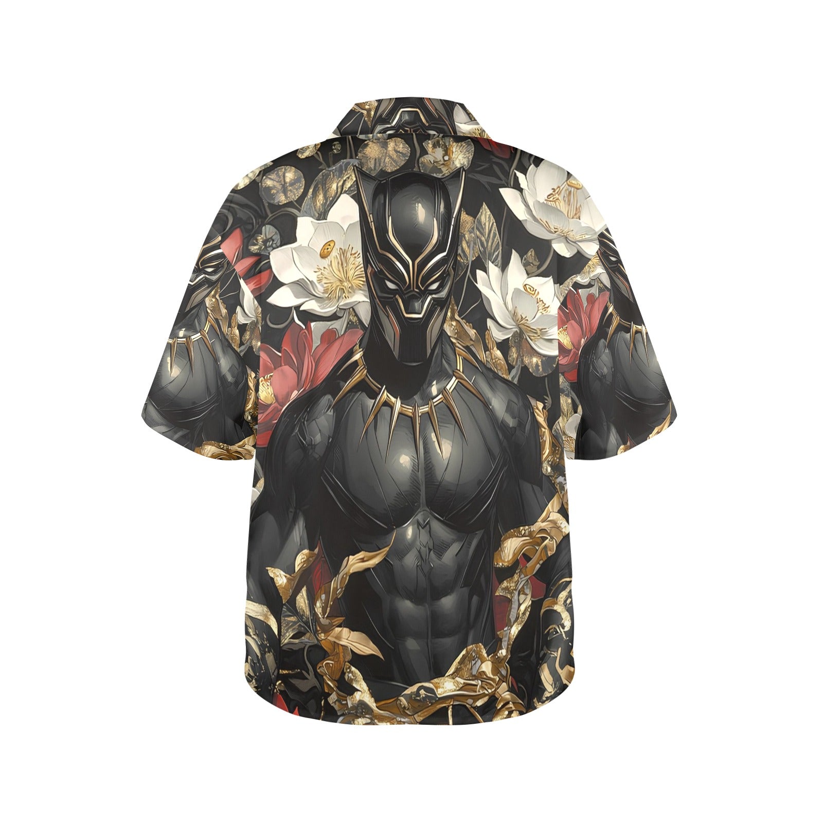 Black Panther Floral Women's Hawaiian Shirt