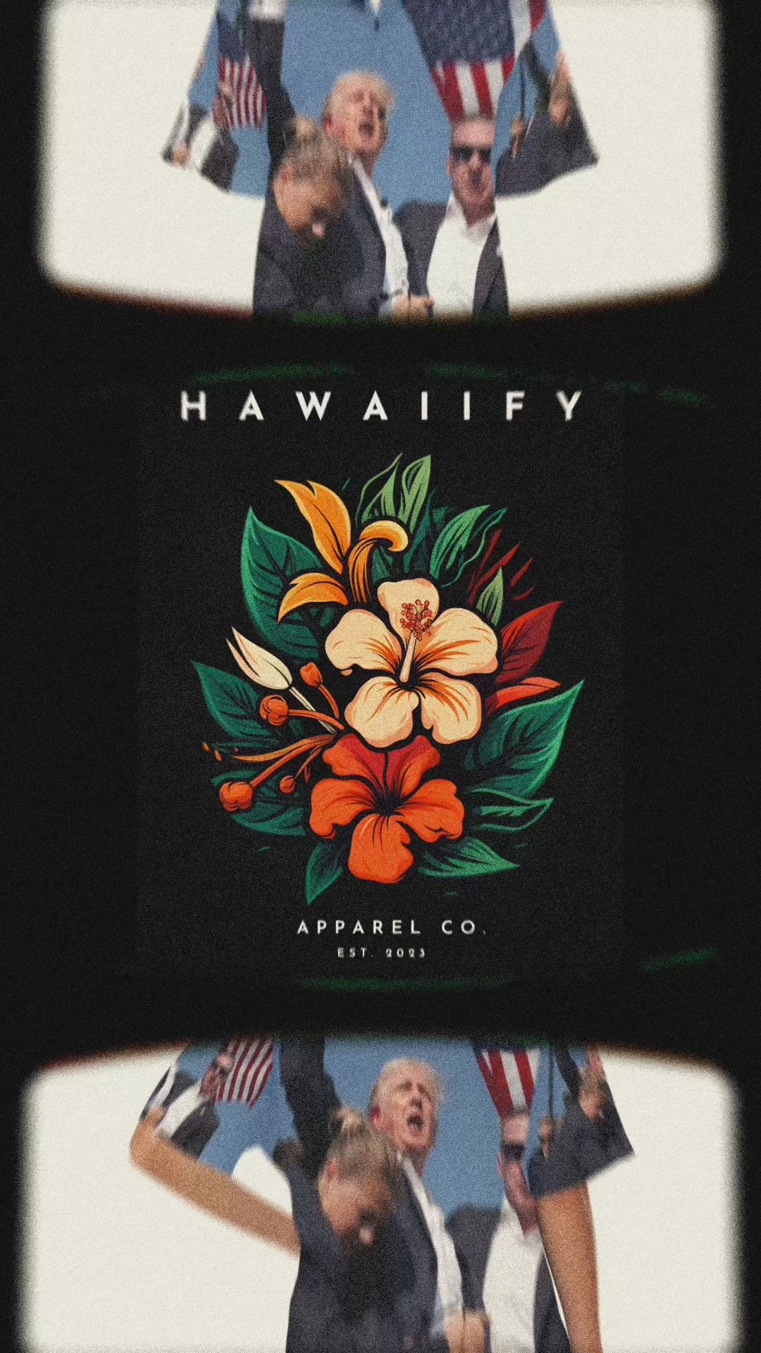 Donald J. Trump Assassination Attempt All Over Print Hawaiian Shirt for Women