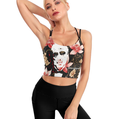 Godfather Bloodspatter Cute Cropped Yoga Tops for Women