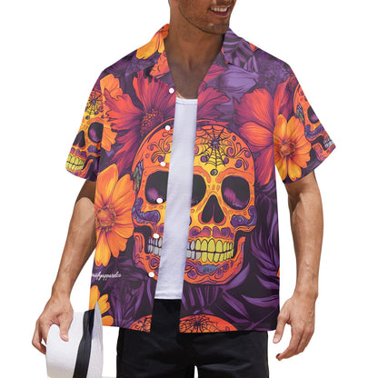 Dia de los Muertos Sunset Men's Hawaiian Shirt