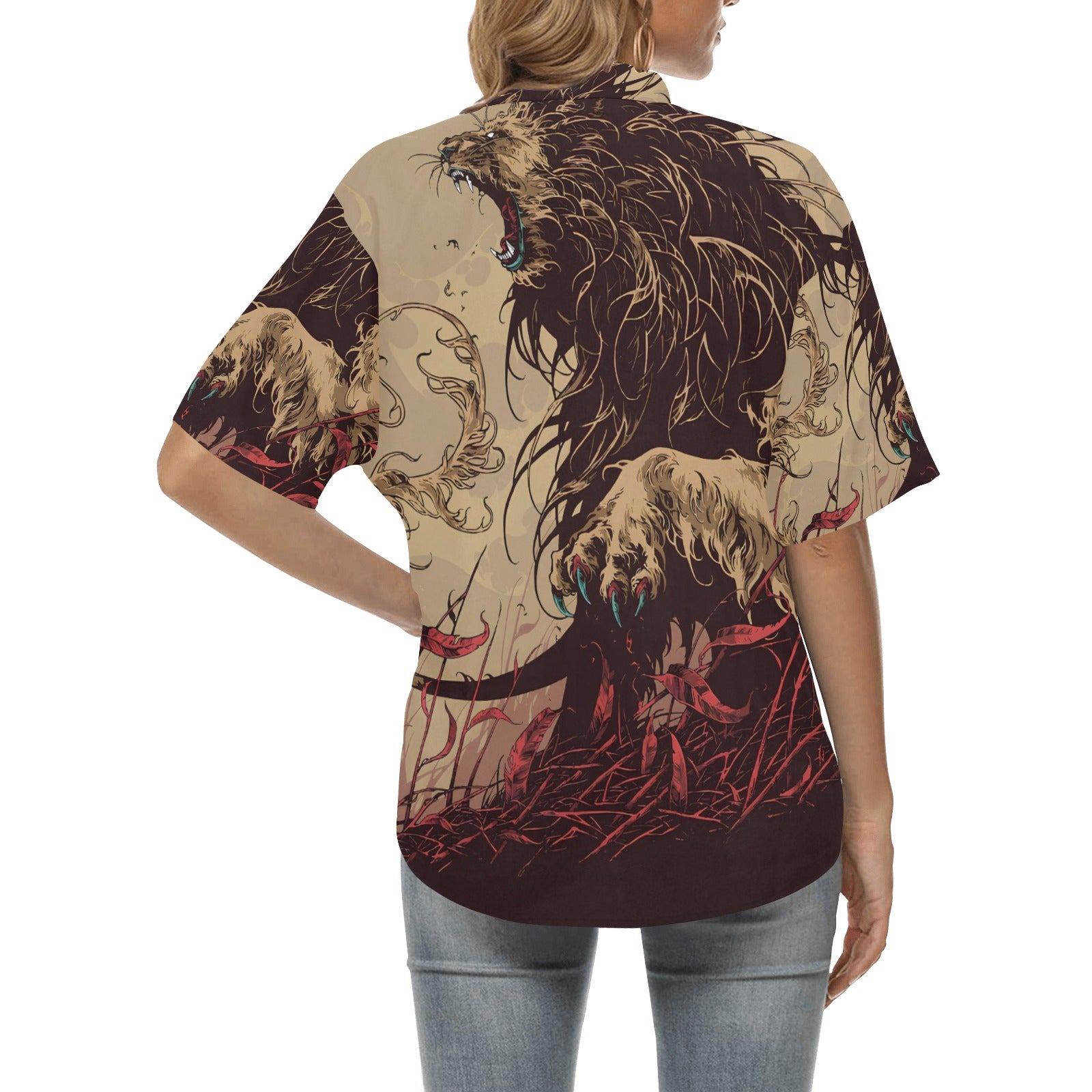 Lion's Mane Women's Hawaiian Shirt Exclusive By Hawaiify