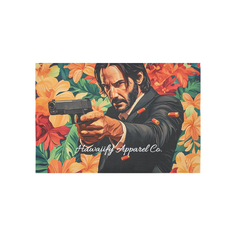 John Wick Floral Pattern Cotton Linen Tapestry 60"x 40"