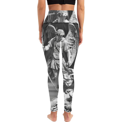 Archangel Mchael All Over Print Leggings with Pockets