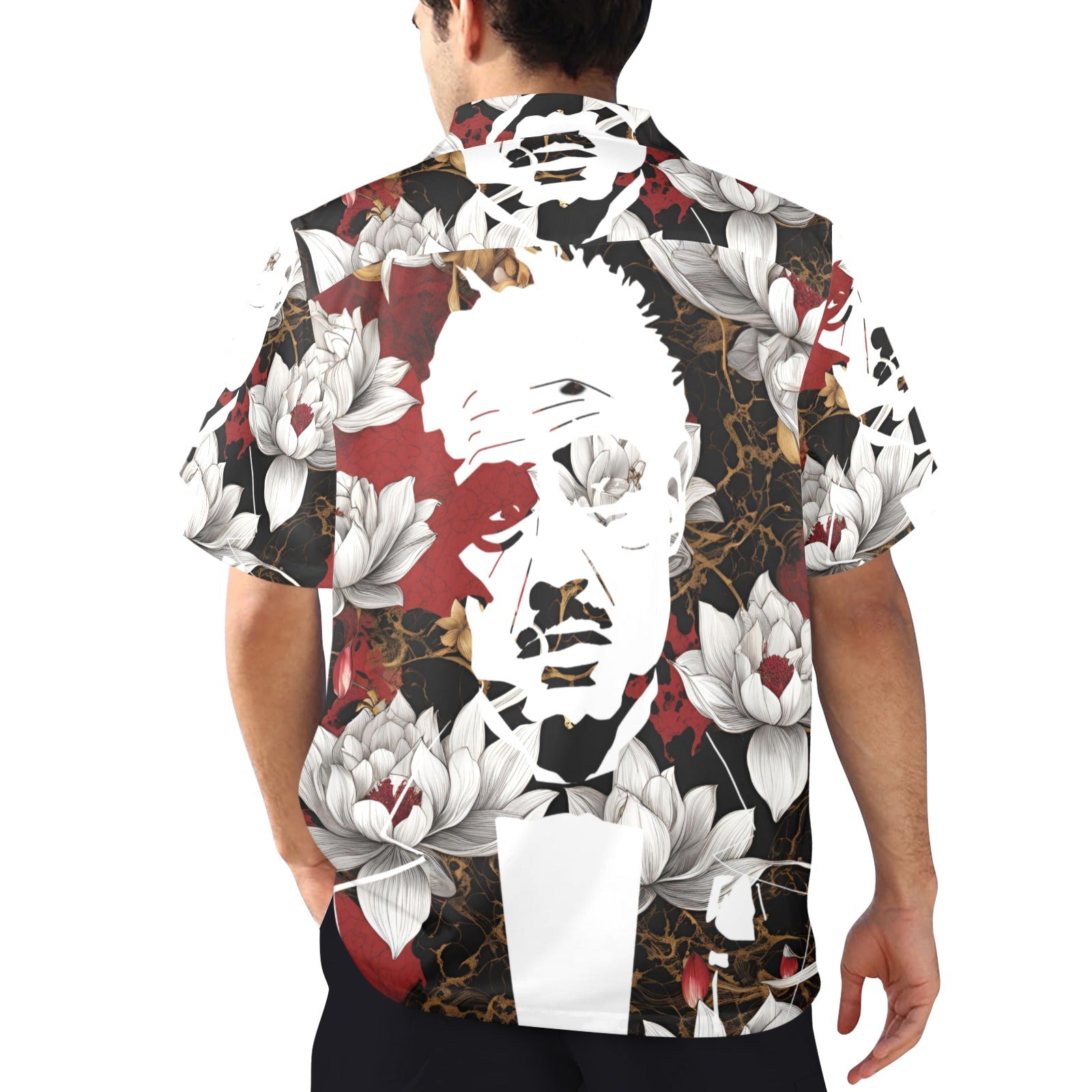 Godfather Bloodspatter Men's All Over Print Hawaiian Shirt Made In USA