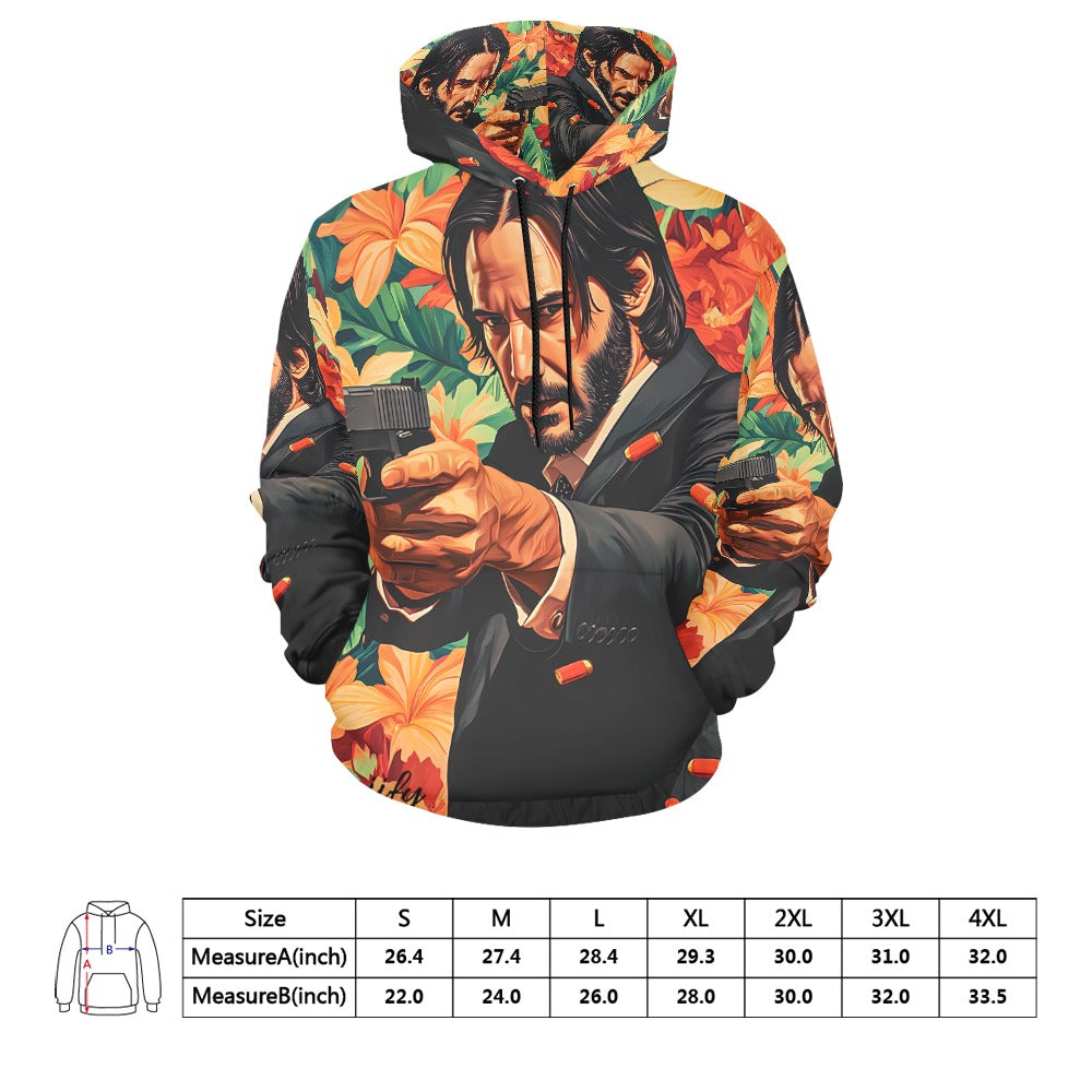 John Wick Floral Unisex Hoodie