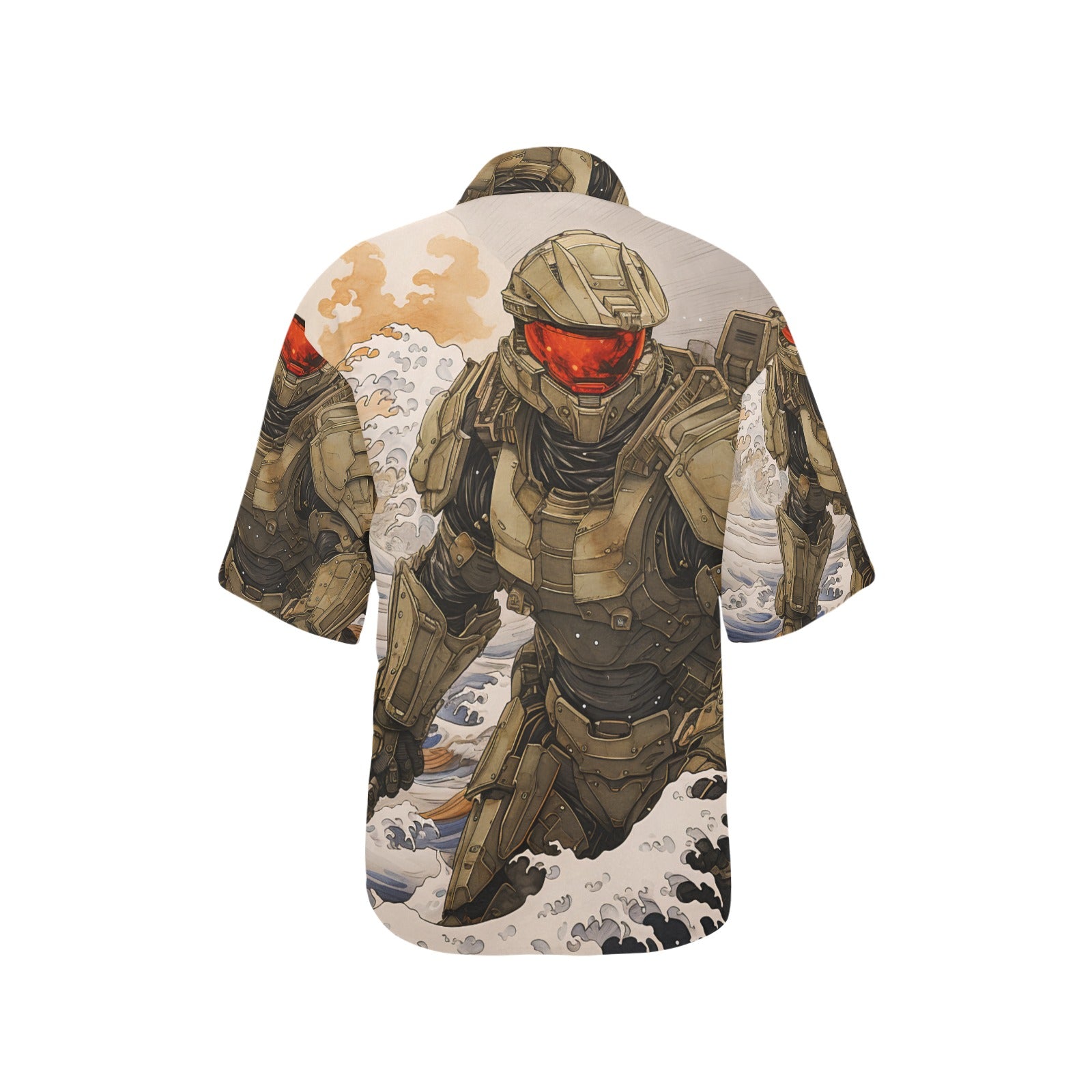 Master Chief Samurai Kona Wave Women's Hawaiian Shirt