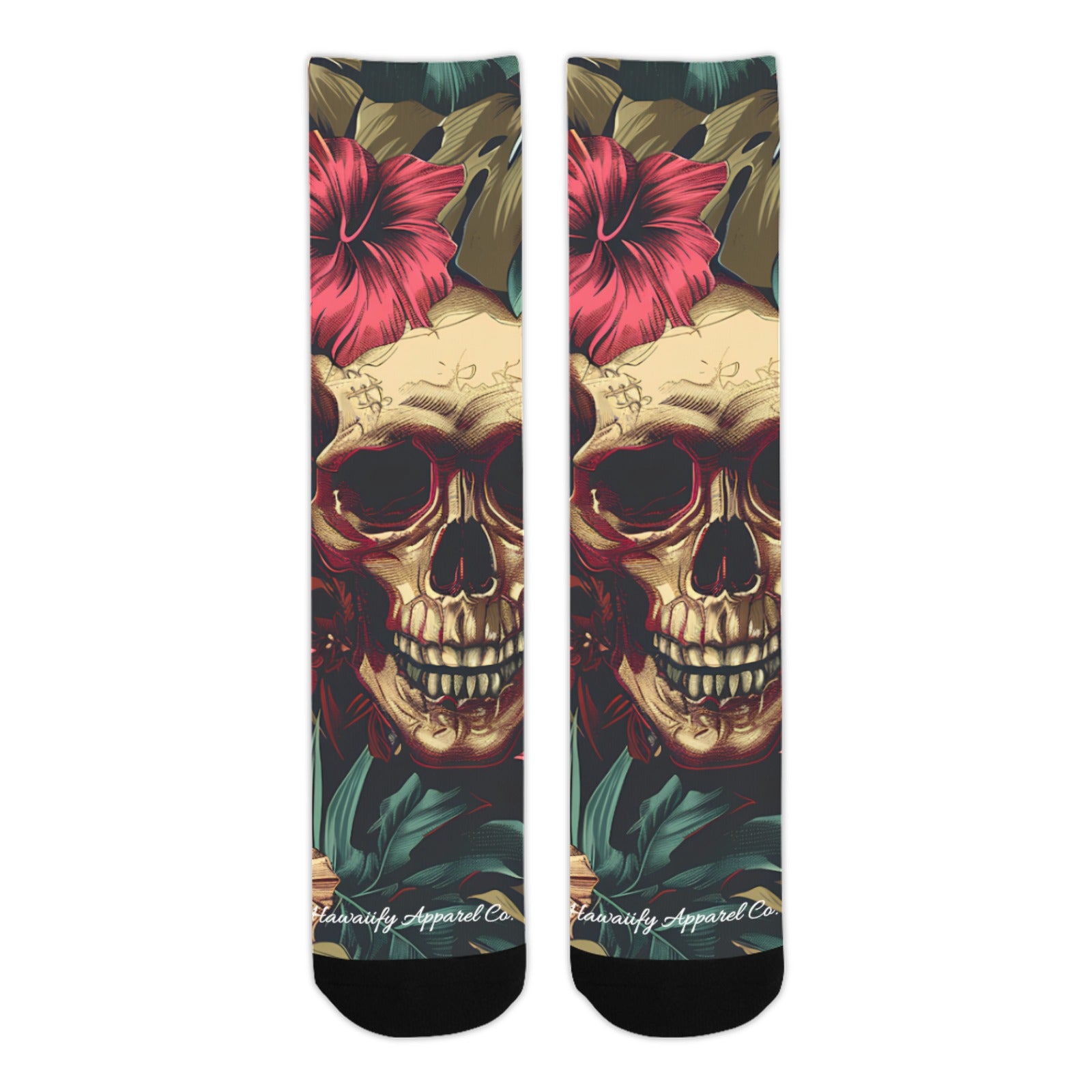 Dia de los Muertos Skully Socks - Made in USA