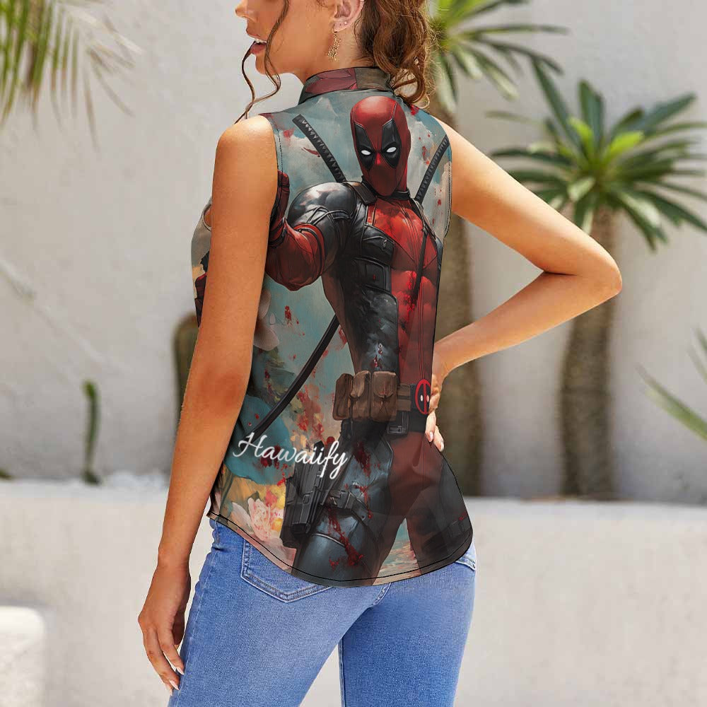 Deadpool & Dead Lotus Summer Ladies Sleeveless Top