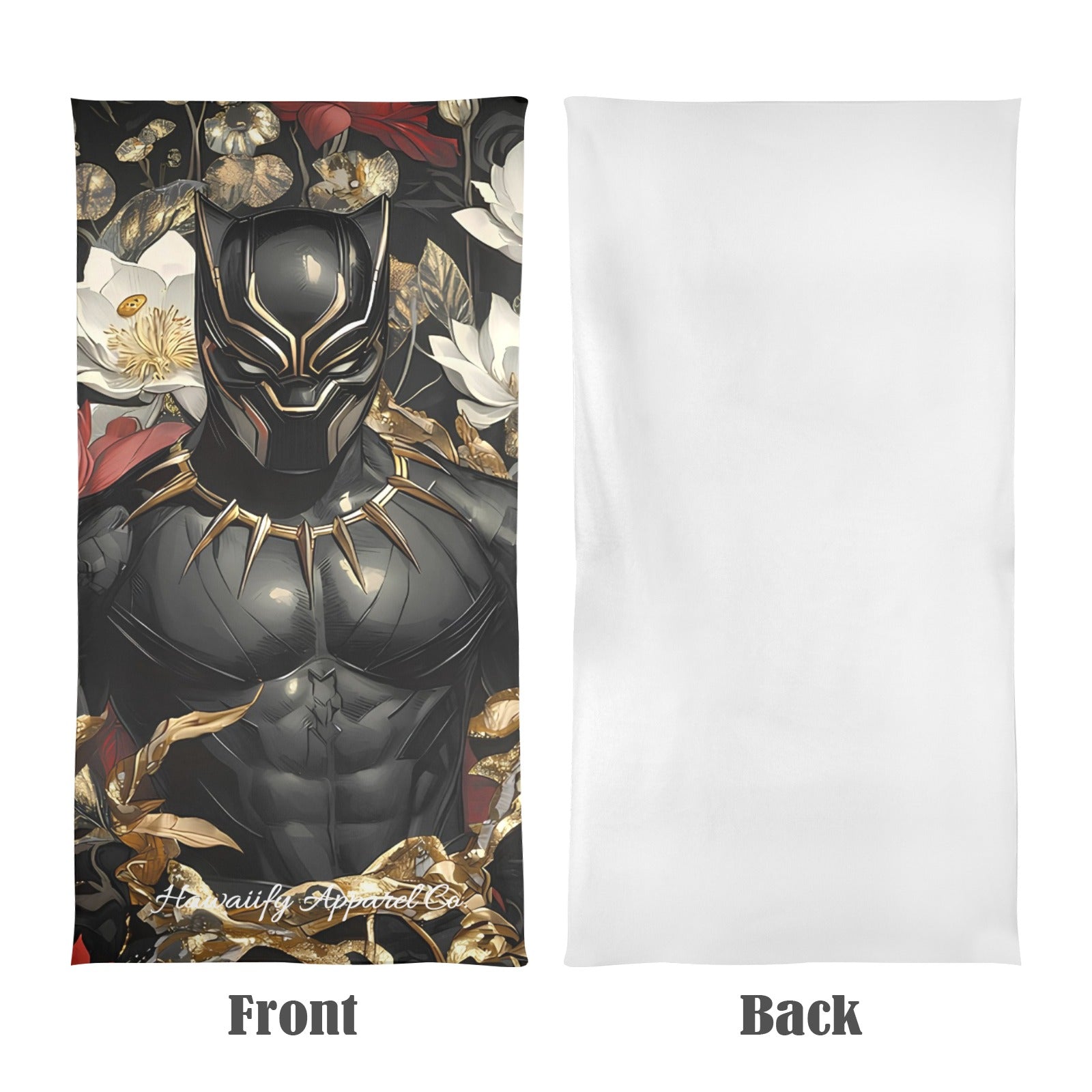 Black Panther Floral Beach Towel 29"x58"