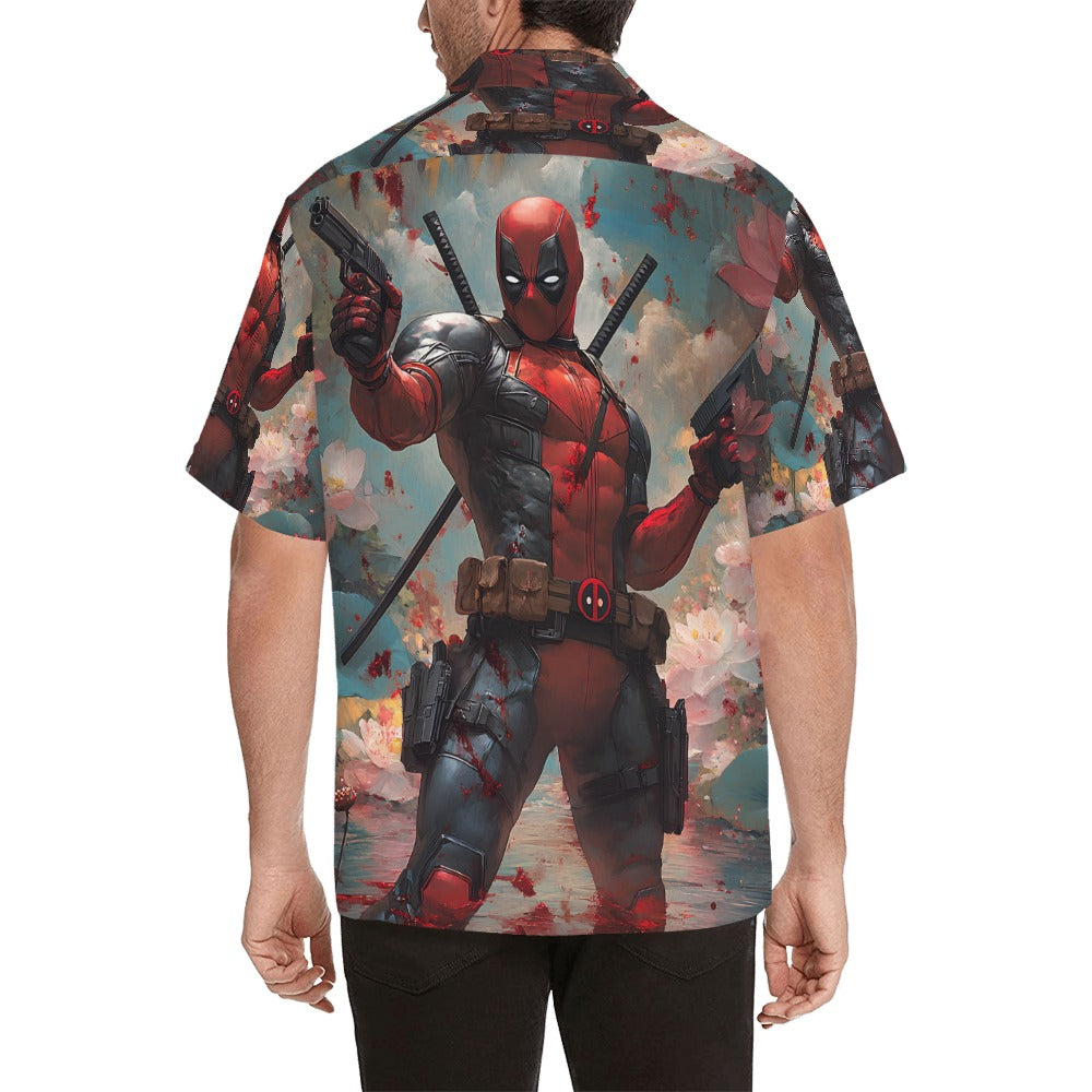 Deadpool & Dead Lotus Men's Hawaiian Shirt