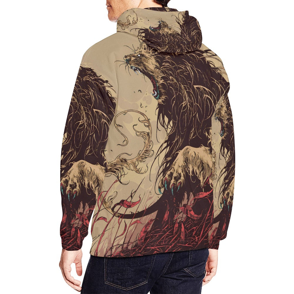 Lion's Mane Men's All Over Print Hoodie