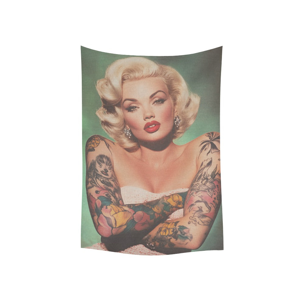 Marilyn Monroe Tatted Wall Tapestry 40"x 60"