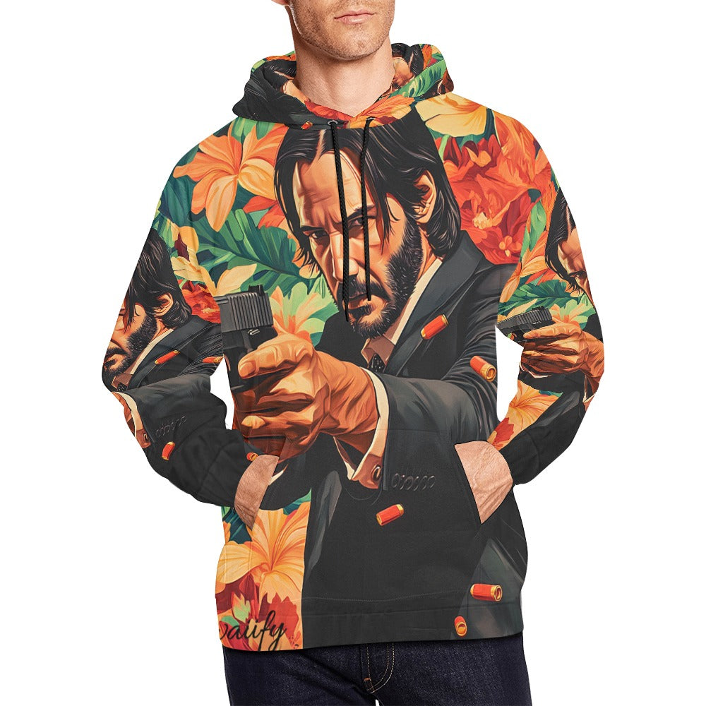 John Wick Floral Unisex Hoodie