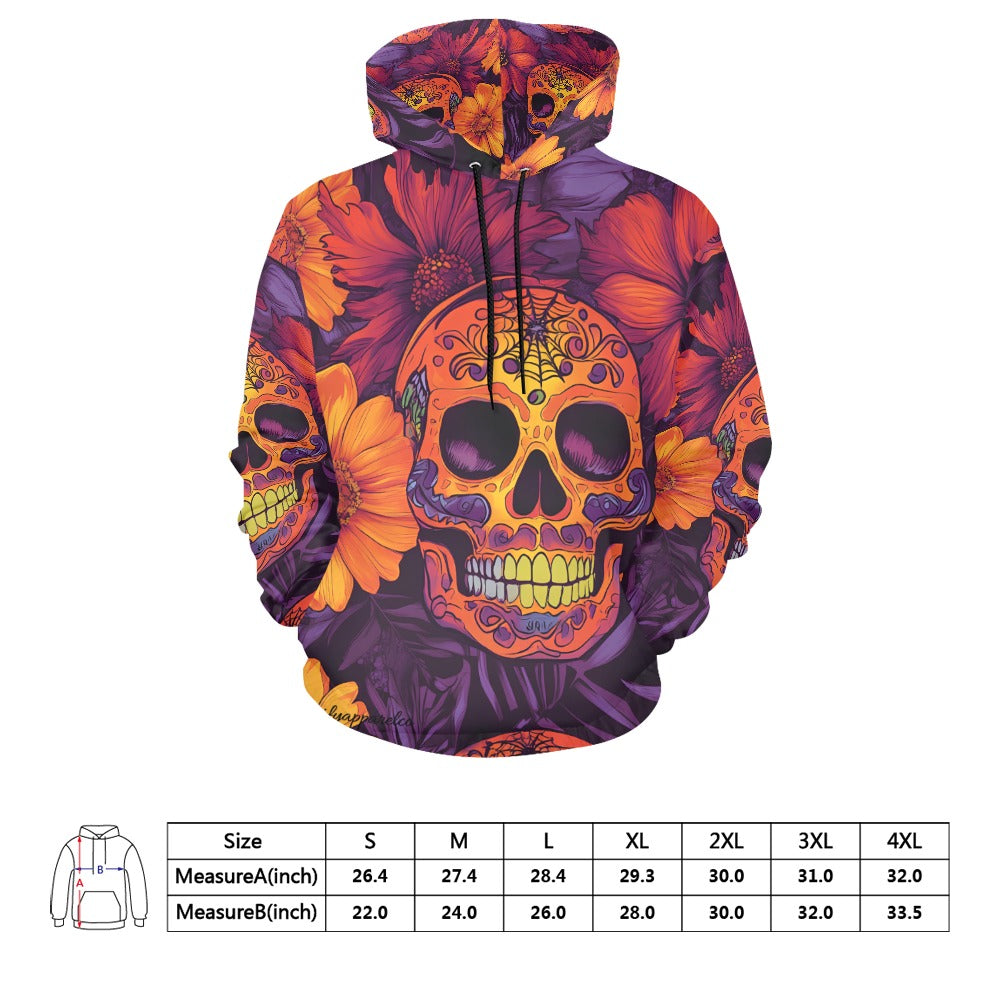 Dia de los Muertos Sunset Men's All-Over Print Hoodie