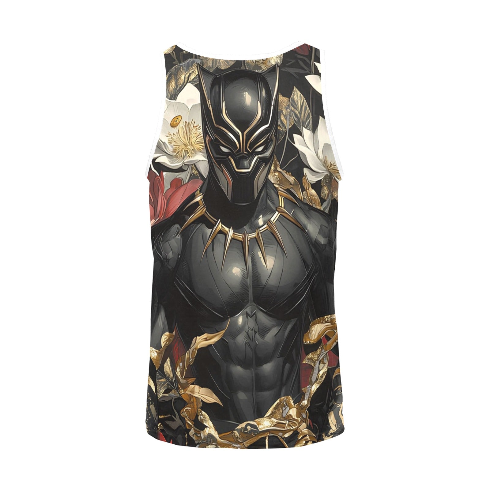 Black Panther Floral Men's Tank Top