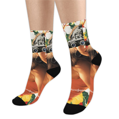 Megan Fox Quad Nods Men's Custom Socks