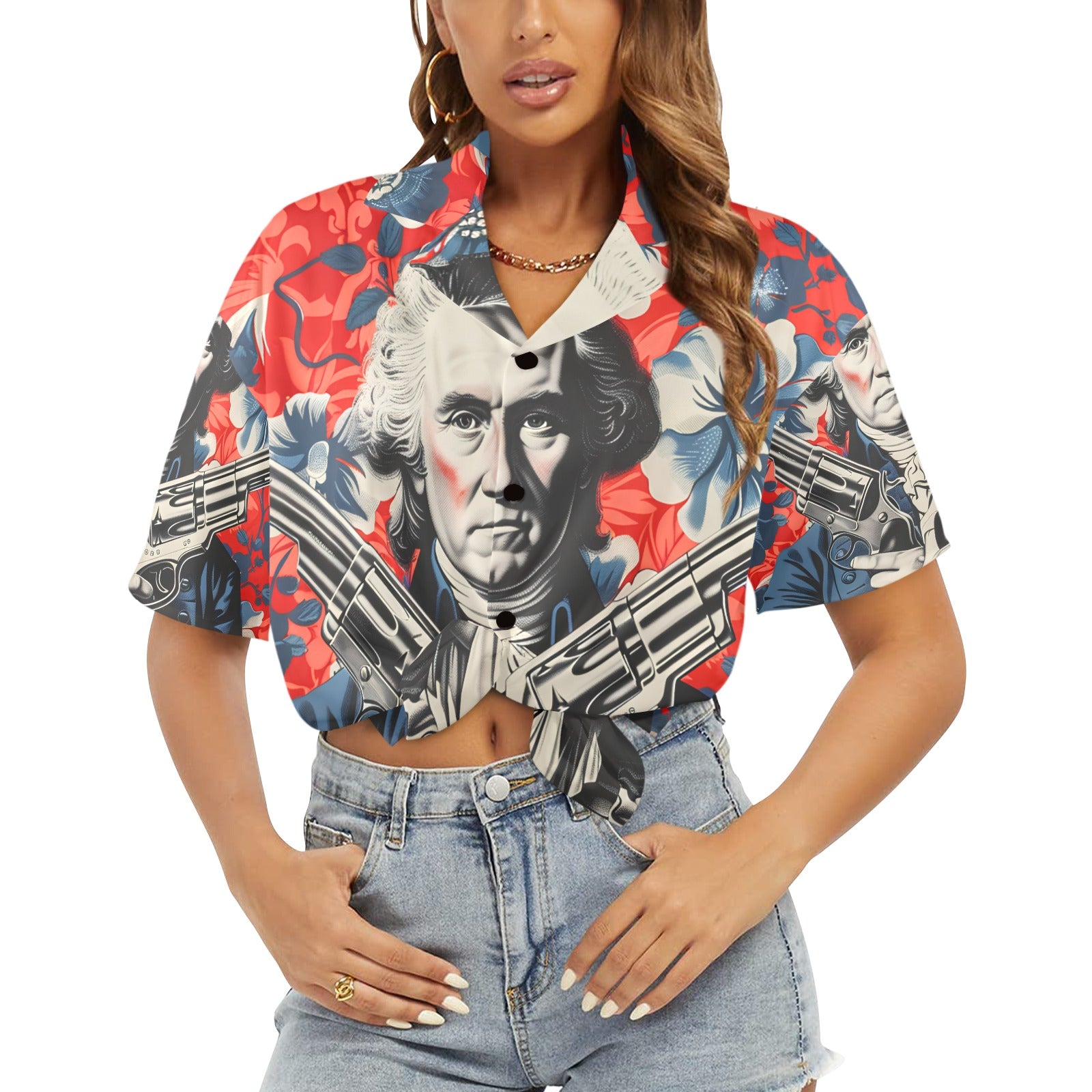 George Washington SLAY Women's Hawaiian Shirt