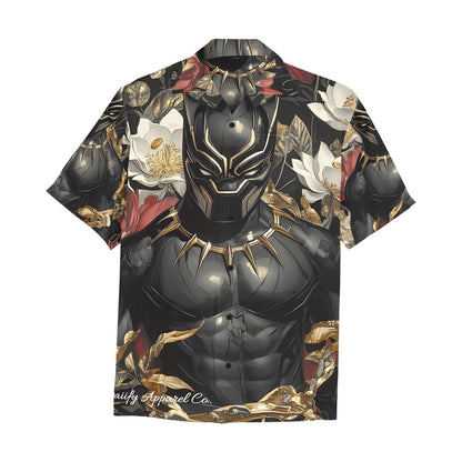 Black Panther Floral Men's Hawaiian Shirt