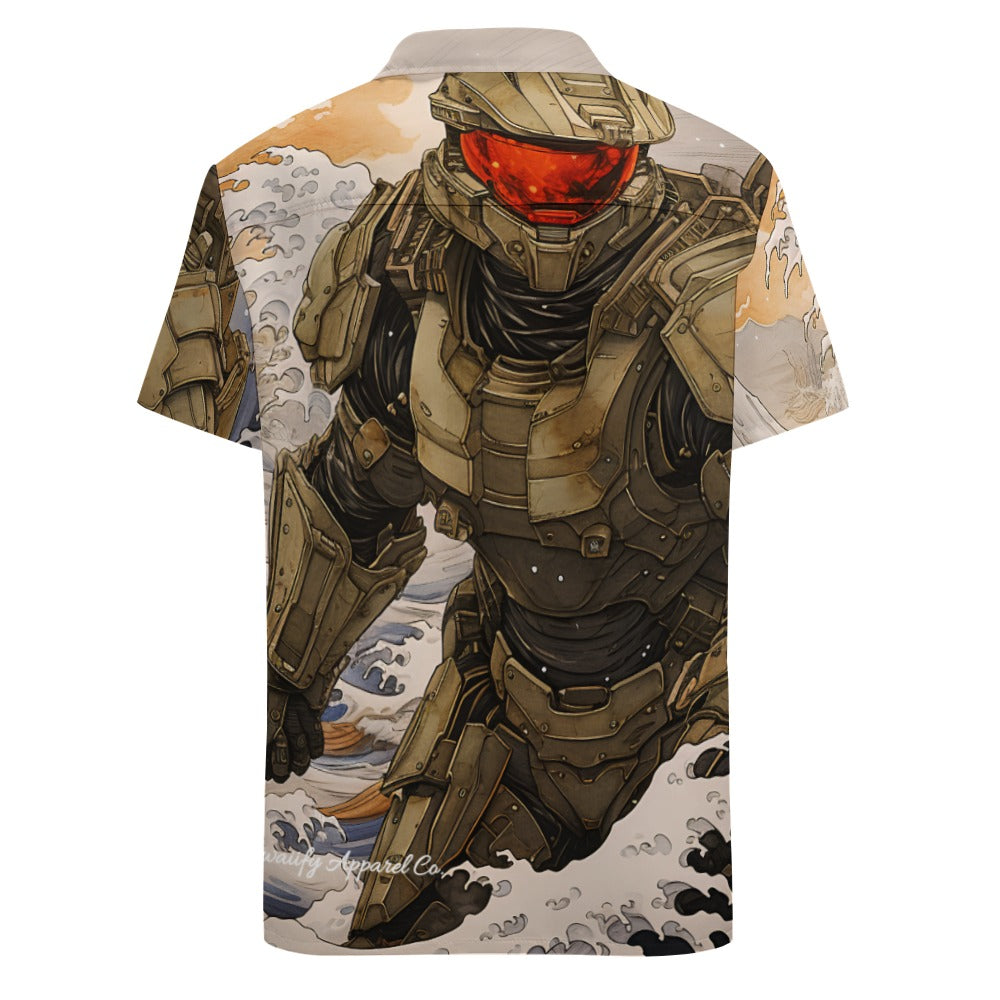 Master Chief Big Kona Wave Slim Fit Button Up