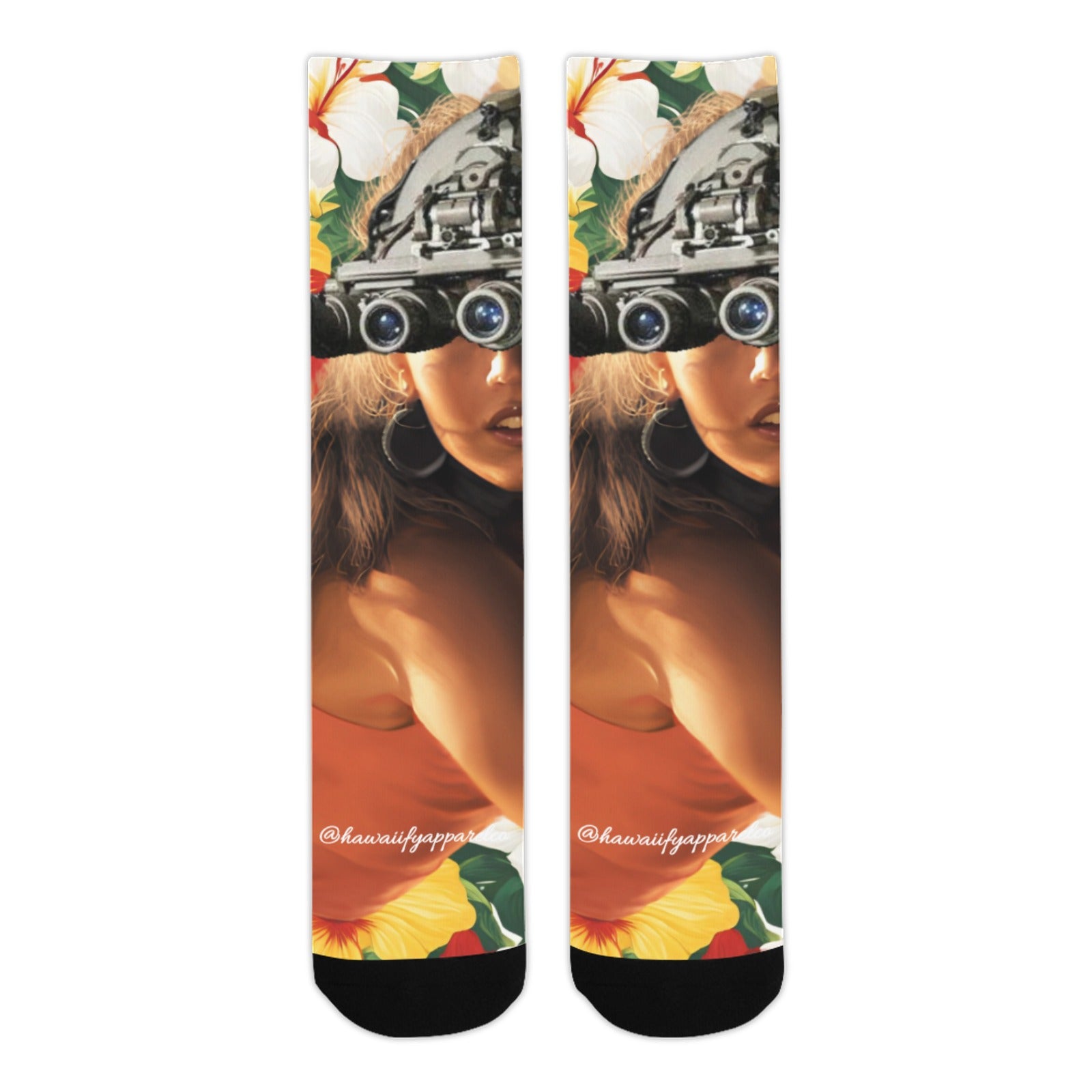 Megan Fox Quad Nods Men's Custom Socks