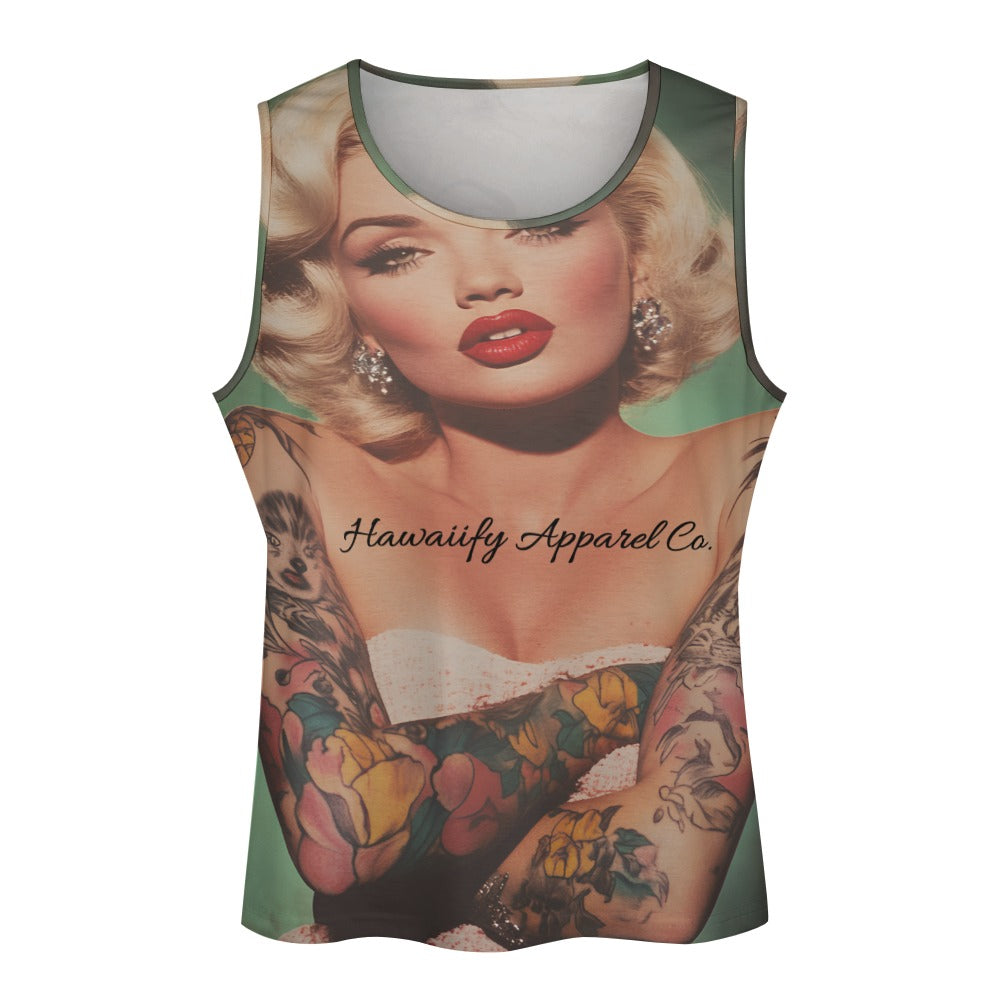 Marilyn Monroe Tatted Chest Piece Tank Top