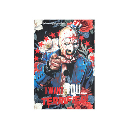 "I Want You Terrified" Halloween Wall Tapestry 40"x 60"