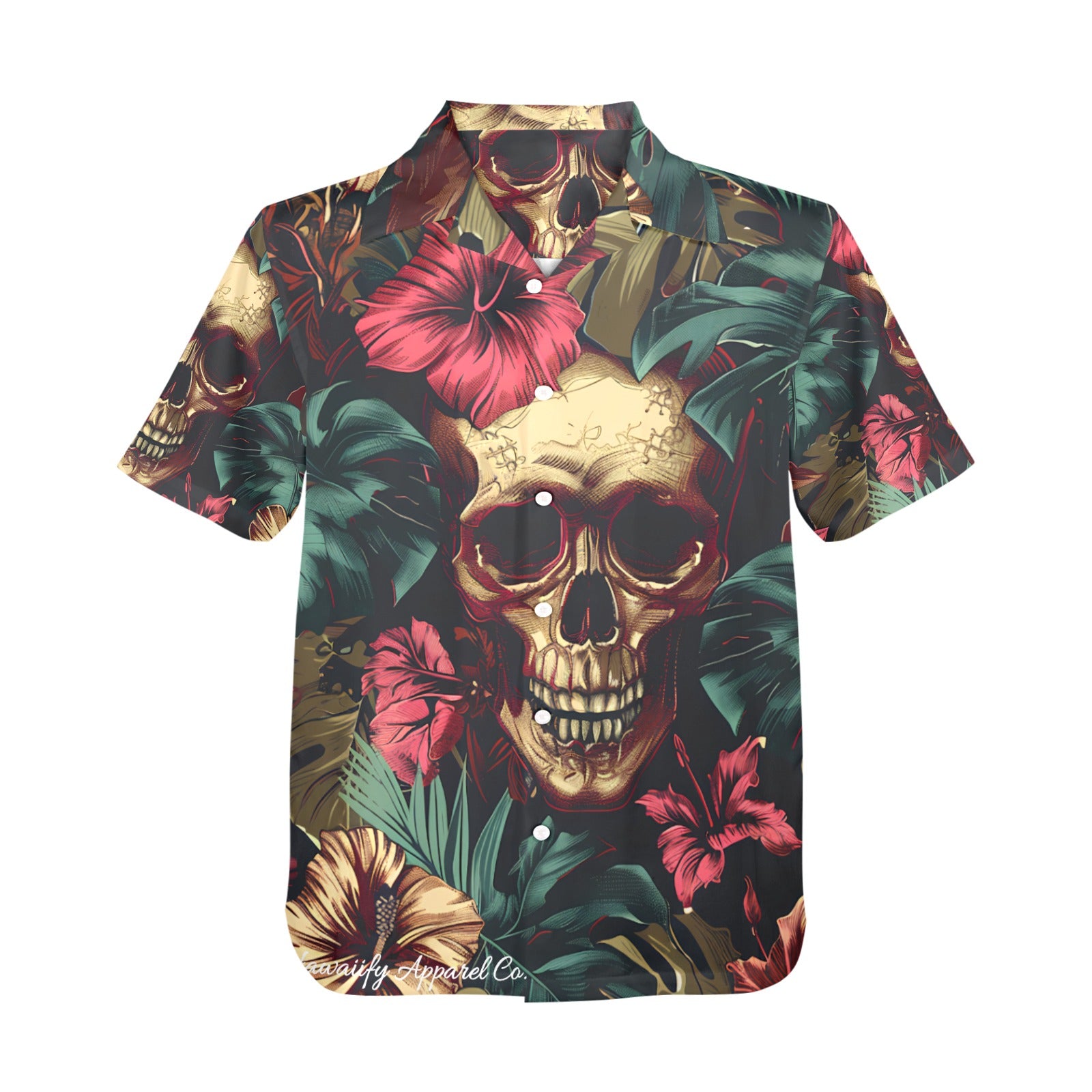 Dia de los Muertos Skully Men's Hawaiian - Made in USA