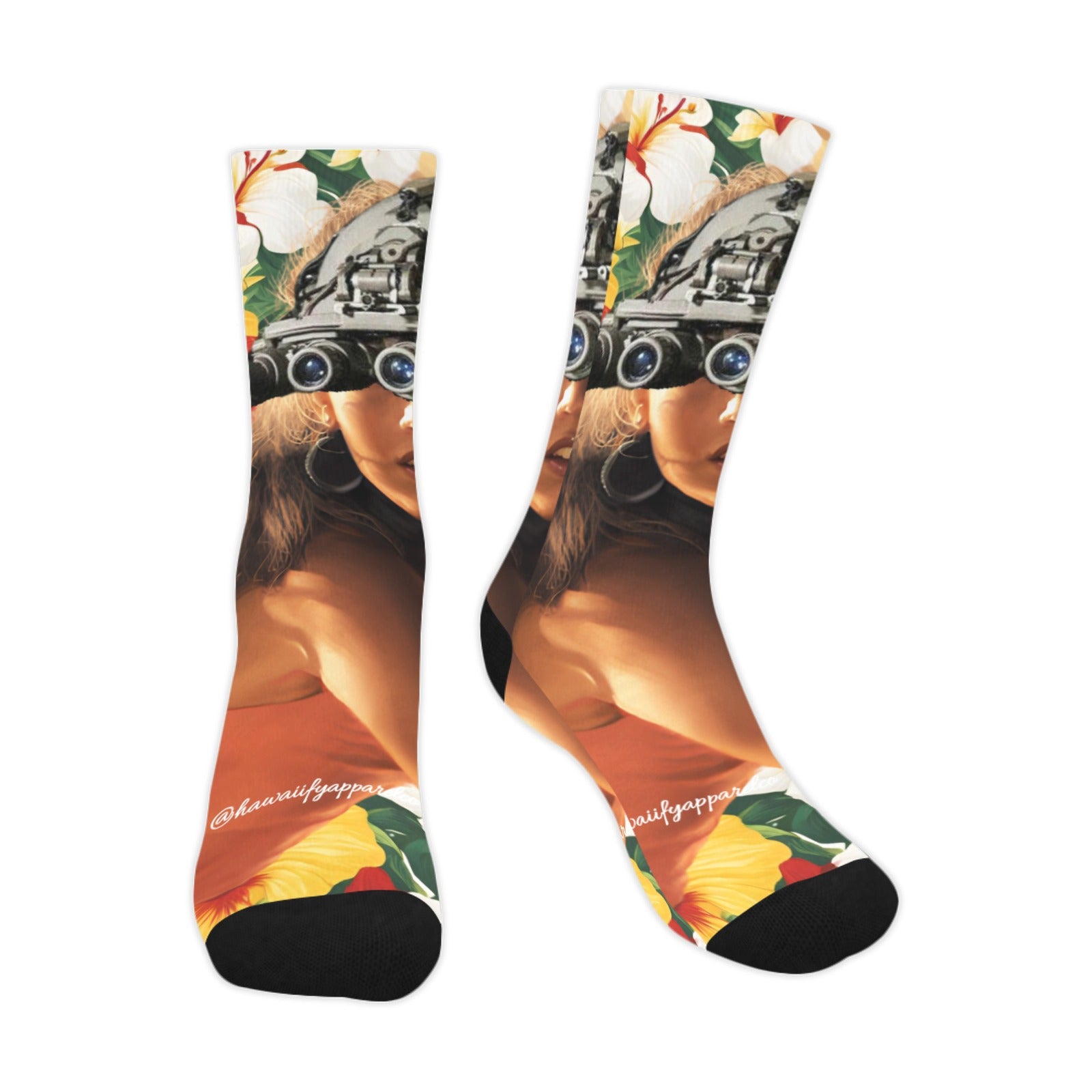 Megan Fox Quad Nods Men's Custom Socks