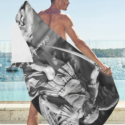 Archangel Michael Beach Towel Suede  31.5"x 71"