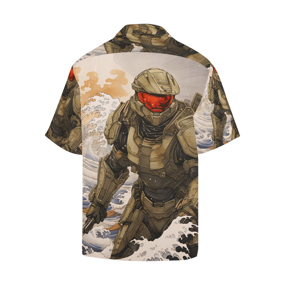 Master Chief Samurai Men's Hawaiian Shirt