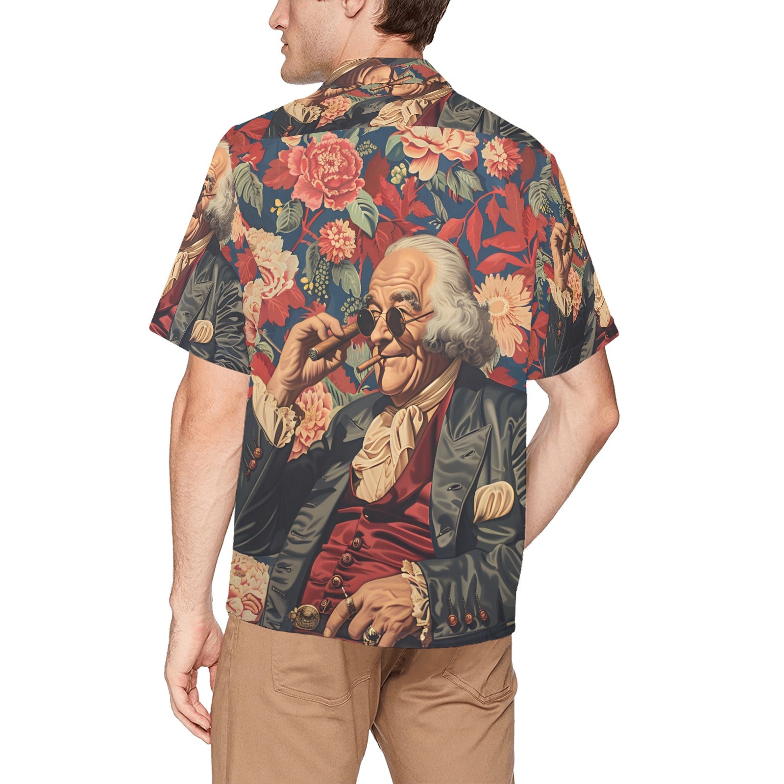 Ben Franklin Freedom Cigar Men's Hawaiian Shirt