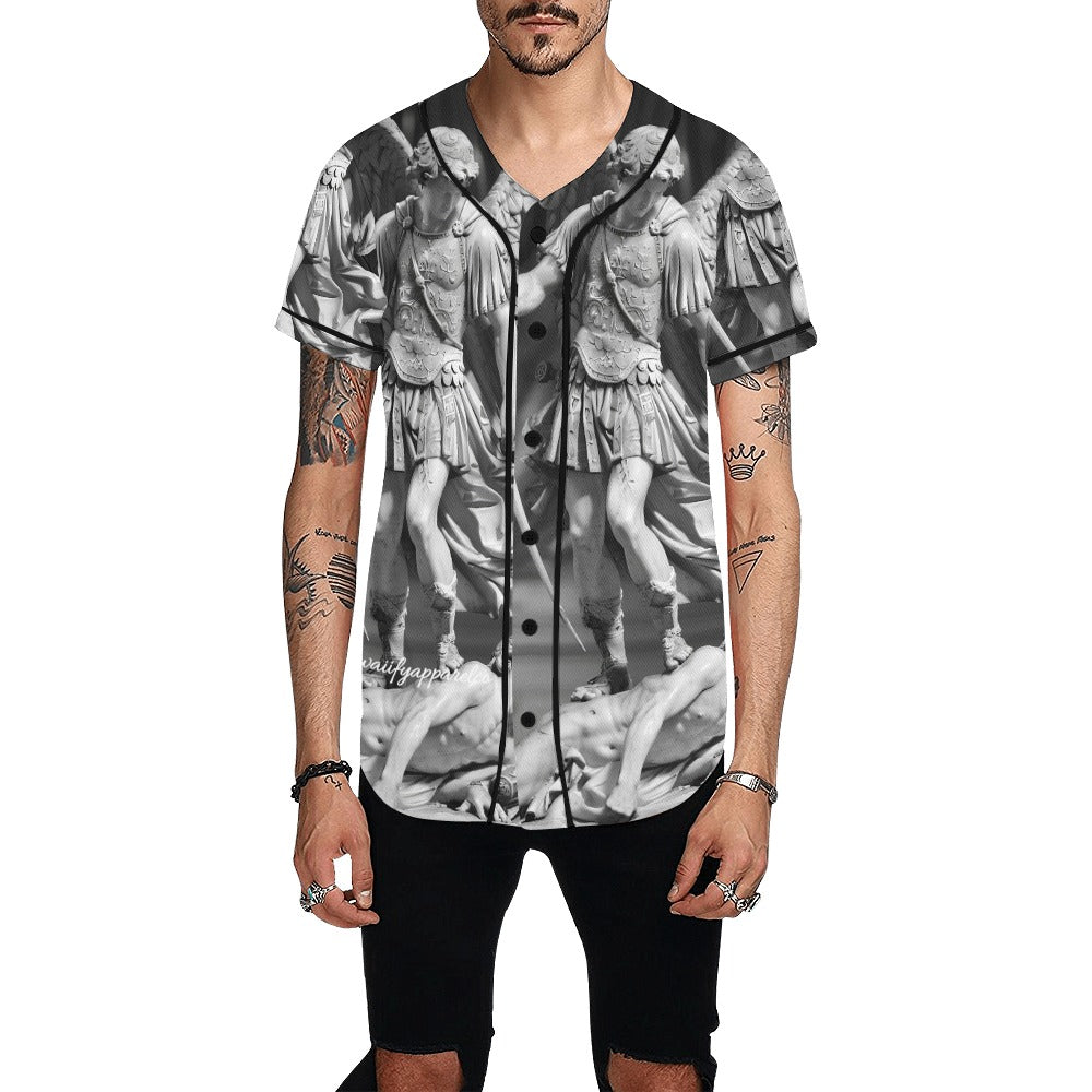 Archangel Michael Men's All Over Print Baseball Jersey