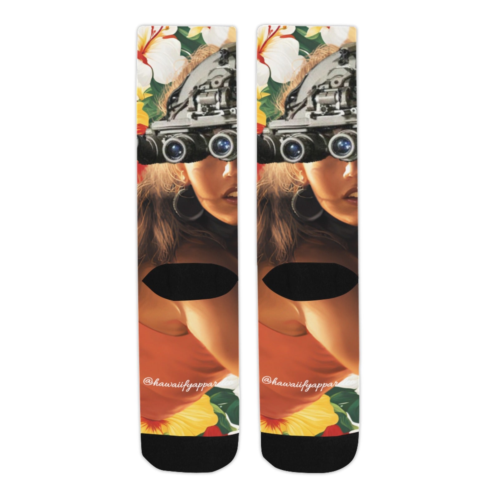 Megan Fox Quad Nods Men's Custom Socks