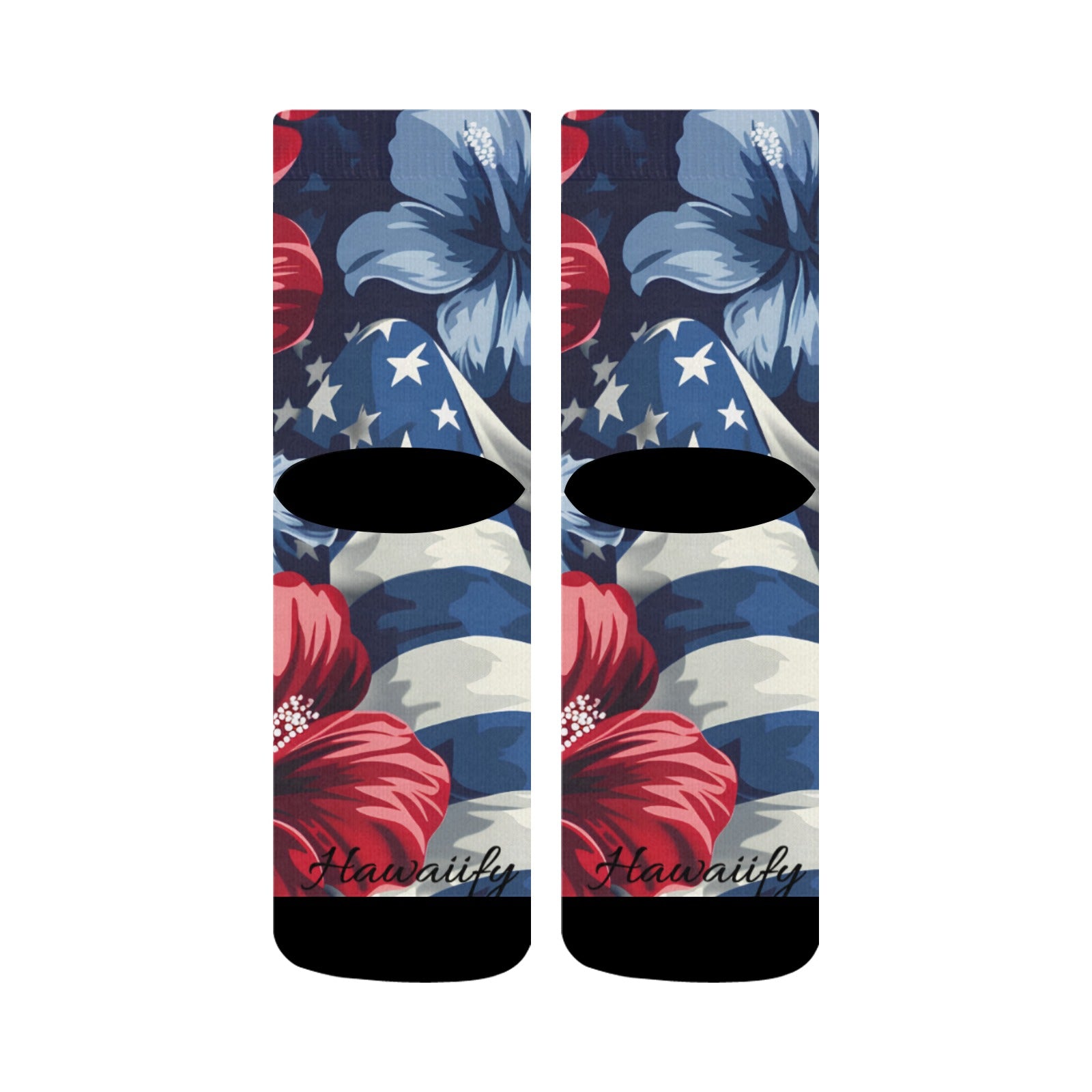 Classic Sublimated Crew Socks - July 4th Parade - Blue Edition