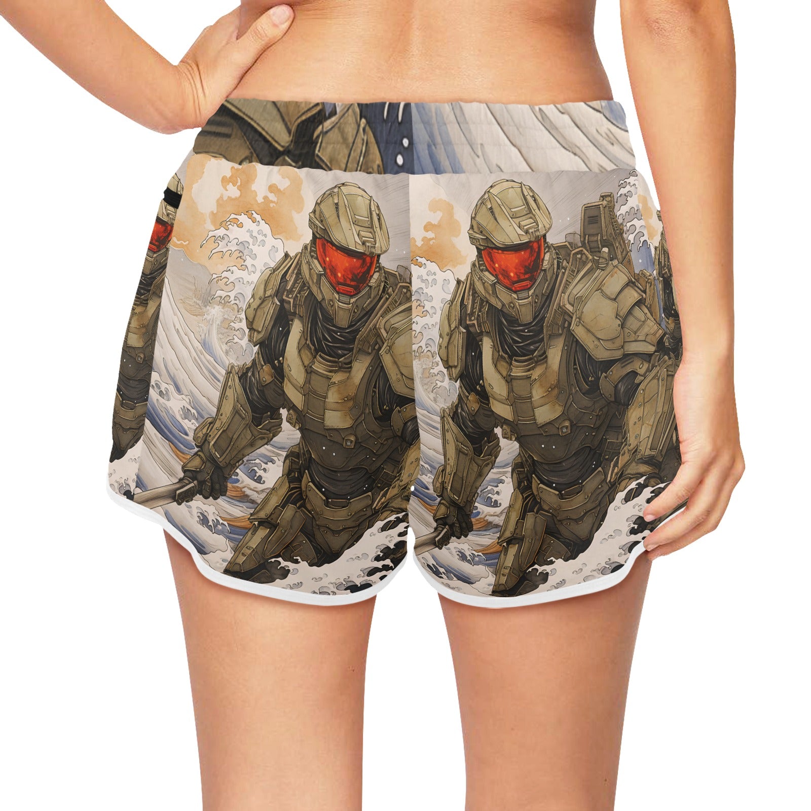 Master Chief Big Kona Wave Women's Sports Shorts