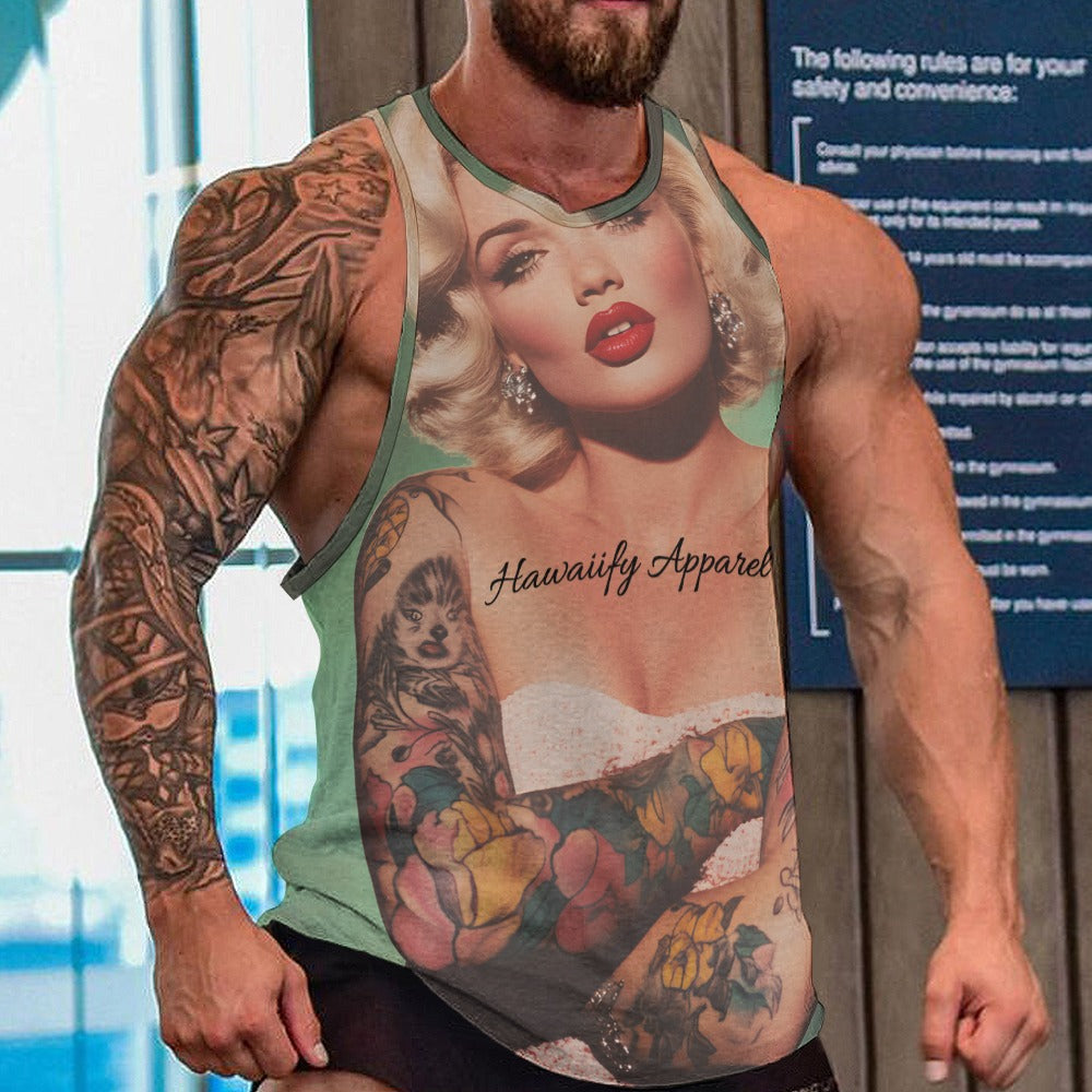 Marilyn Monroe Tatted Chest Piece Tank Top