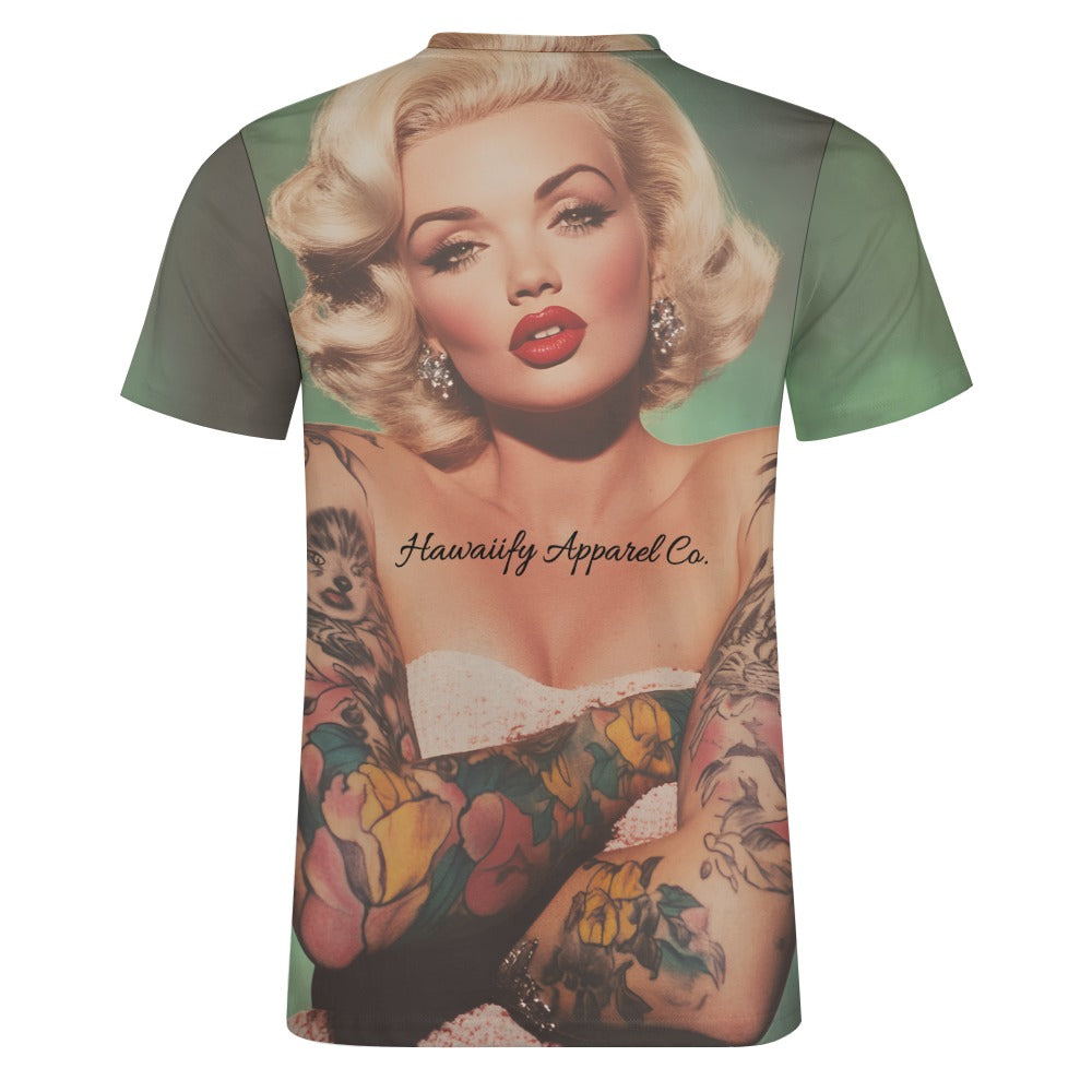 Tatted Marilyn Monroe Men's 100% Cotton T-shirt